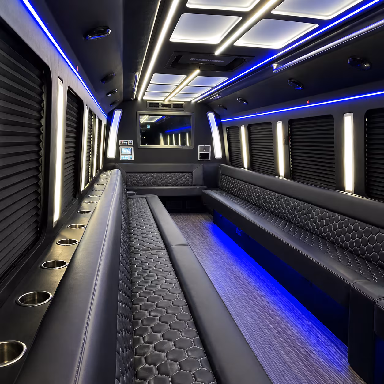 Buffalo Prom & Homecoming Transportation party bus interior