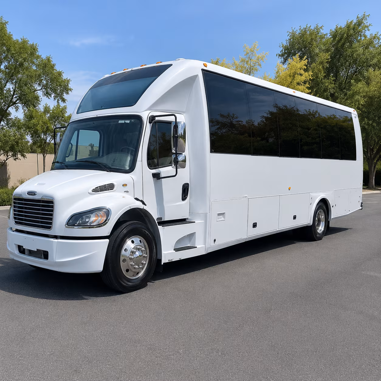 Passenger seating aboard a party bus rental serving Buffalo